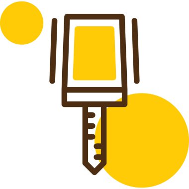 Bir fırça simgesinin vektör illüstrasyonu