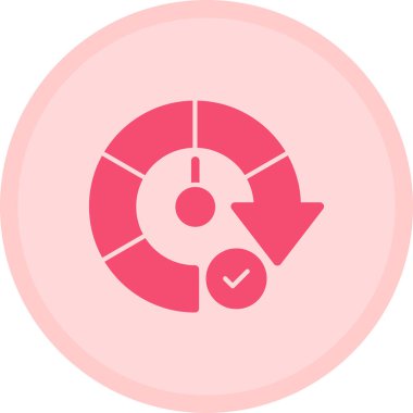 Yuvarlak bir simgenin vektör illüstrasyonu