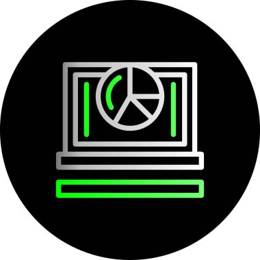 Bir bilgisayar simgesinin vektör illüstrasyonu