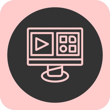 Vektör TV simgesi illüstrasyonu