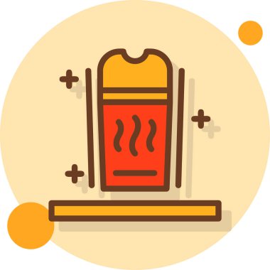 sıcak içecek web simgesi basit illüstrasyon