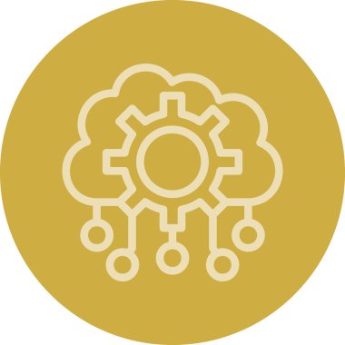 Bir bulut simgesinin vektör illüstrasyonu