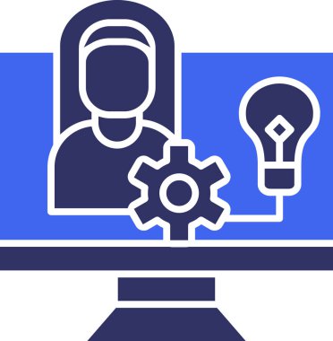 Bir bilgisayarın vektör illüstrasyonu