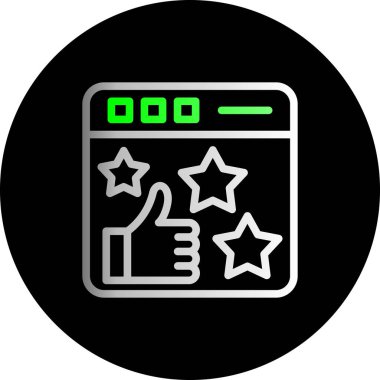 Yıldız simgesi ile kredi kartı, özet biçimi