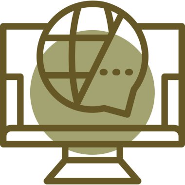 Küre. Web simgesi basit illüstrasyon