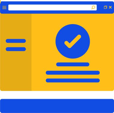 Web sayfası ikon vektör illüstrasyonu