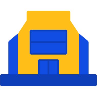 Bina. Web simgesi basit illüstrasyon