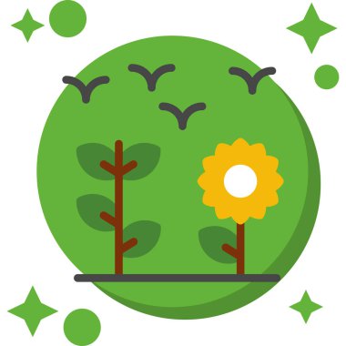 bitki simgesi vektör illüstrasyonu.