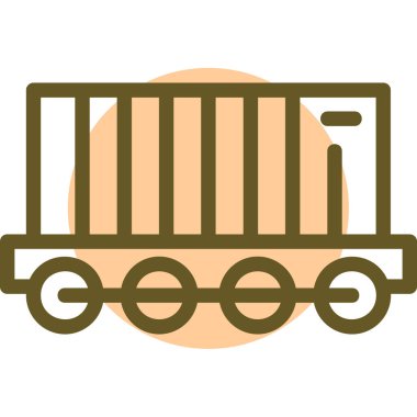 Vagon simgesi vektör illüstrasyonu