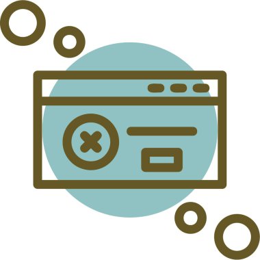 Bir web simgesinin vektör illüstrasyonu