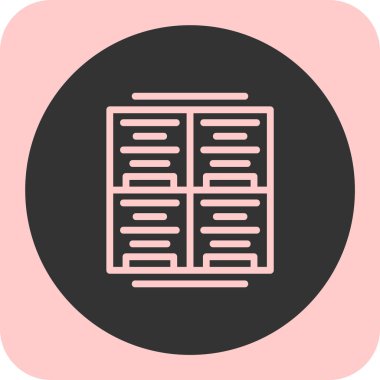 Basit verilerin web simgesi, vektör illüstrasyonu