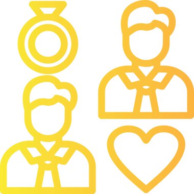 bir erkek simgesi vektör illüstrasyonlu kalp