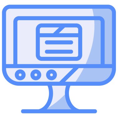 - İnternet. Web simgesi basit illüstrasyon