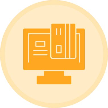 Bilgisayar. Web simgesi basit illüstrasyon