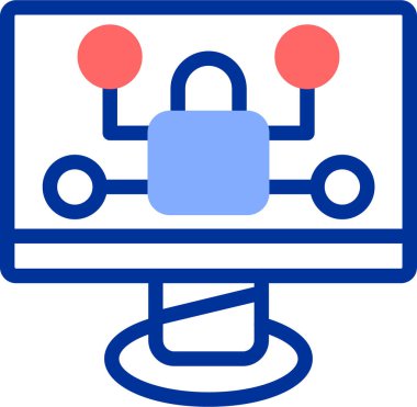 Bilgisayar. Web simgesi basit illüstrasyon