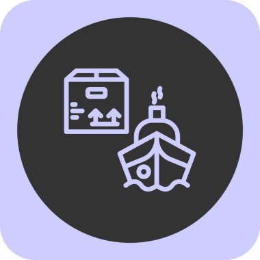 kargo simgesi soyut bir grupta izole edildi