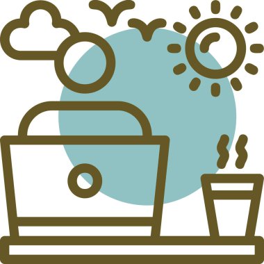 kahve fincanı ikonu vektör illüstrasyonu