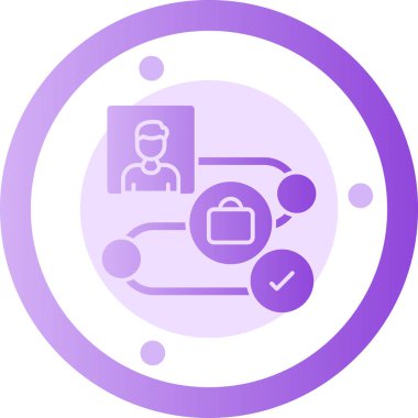 iş yönetimi simgesi basit vektör illüstrasyonu