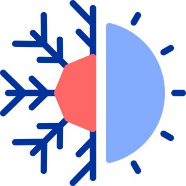 Kar taneli bir kar tanesinin vektör çizimi