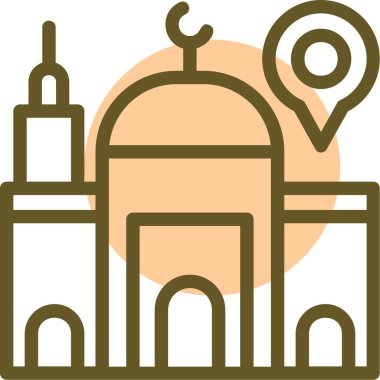 Cami. Web simgesi basit illüstrasyon