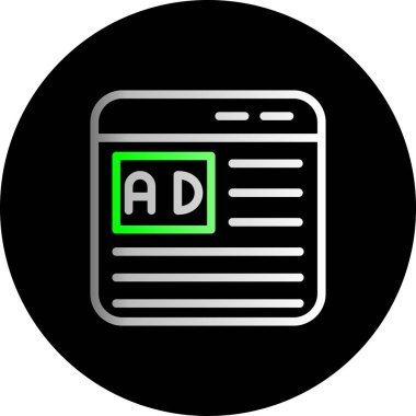 Vektör reklam simgesi illüstrasyonu