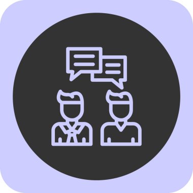 İş ve teknoloji simgesinin vektör illüstrasyonu