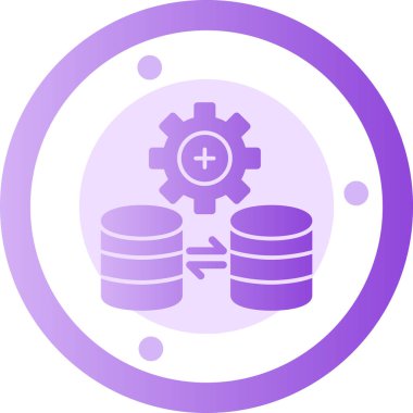 veri veritabanı sunucu simgesi pürüzsüz biçiminde