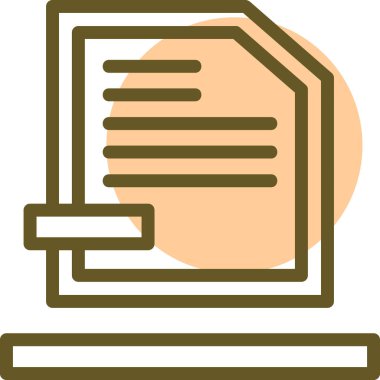 Belge. Web simgesi basit illüstrasyon