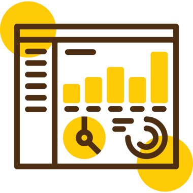 İş analiz simgesi, vektör illüstrasyonu