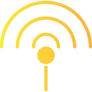 kablosuz sinyal simgesi düz biçimli