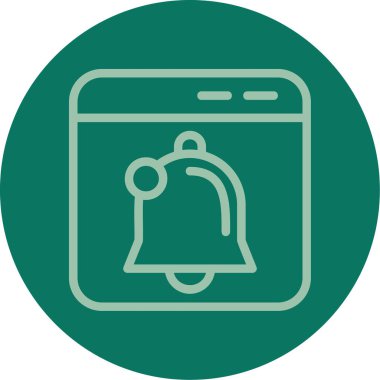 vektör çan simgesi, basit illüstrasyon