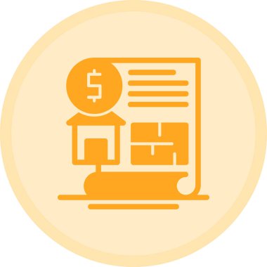 Bir doların dokümanlı vektör simgesi