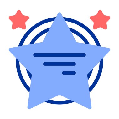 Yıldız web simgesi, basit vektör illüstrasyonu