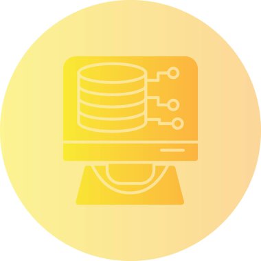 veritabanı. Web simgesi basit illüstrasyon