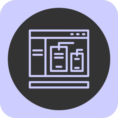 tarayıcı simgesi vektör illüstrasyonu