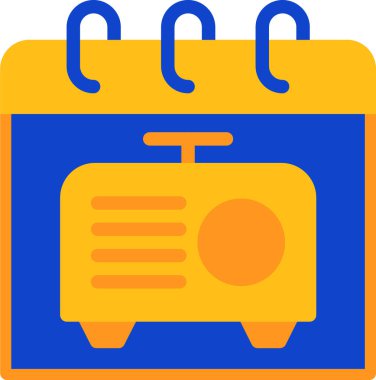 iş takvimi yönetim simgesi düz biçimli