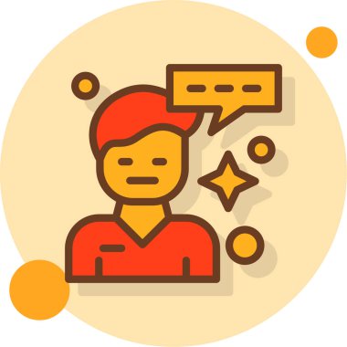 avatar sohbet sohbet simgesi doldurulmuş ana hat biçimi