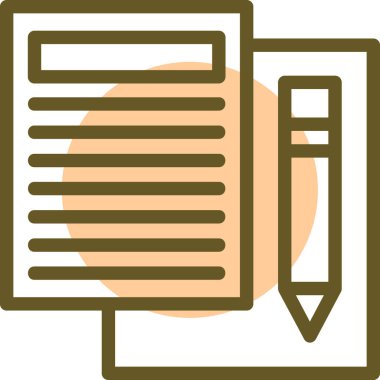 Belge. Web simgesi basit illüstrasyon