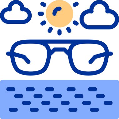 Gözlük. Web simgesi basit illüstrasyon