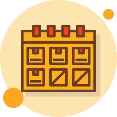 takvim tarihi simgesi doldurulmuş ana hatlar biçiminde