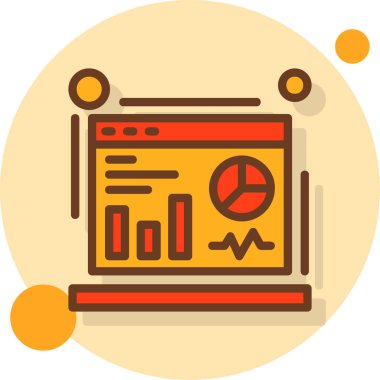 Grafik, grafik, diyagram için işletme yönetimi düz simgesi
