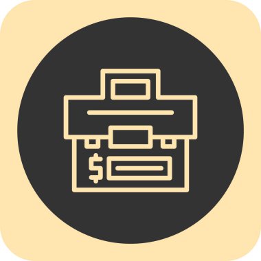 Para simgesi, vektör çizim