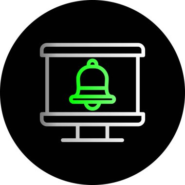 Ünlem işareti simgesi olan dizüstü bilgisayar, vektör illüstrasyonu