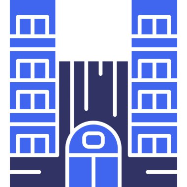 yapı inşaat simgesi ana hatları biçiminde