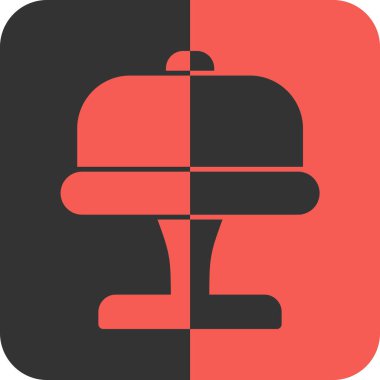 şapka vektör simgesi. biçim düz bicolor ve siyah renktir, yuvarlak açılar, beyaz arkaplan