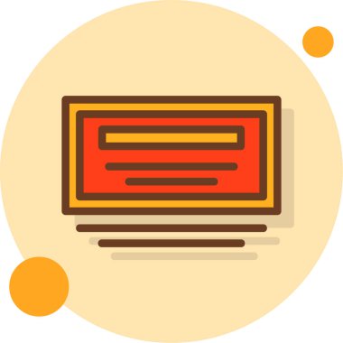 Bilgisayar ekranı. Web simgesi basit tasarım