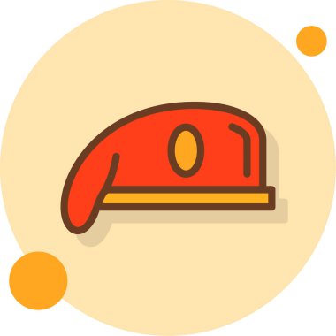 Miğfer. Web simgesi basit illüstrasyon