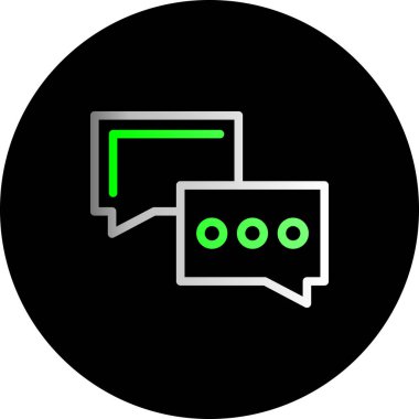  düz illüstrasyon sohbet simgesi