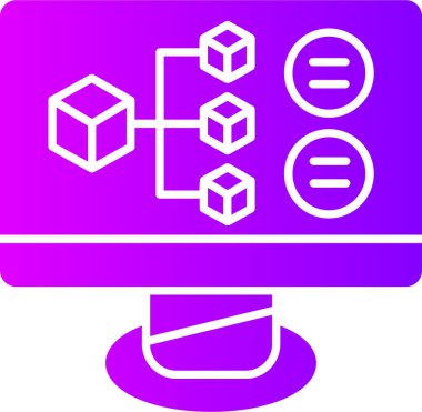 Veri merkezi. Web simgesi basit illüstrasyon