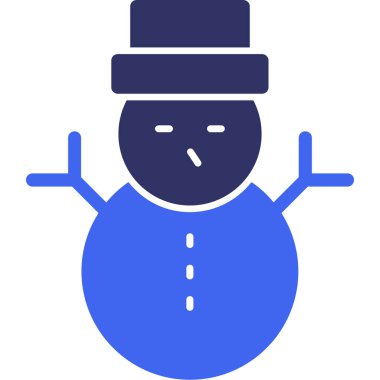 Kardan adam. Web simgesi basit illüstrasyon